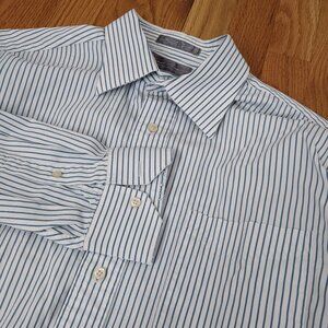 Daniel Cremieux 16.5x35 Dress Shirt - Blue/White